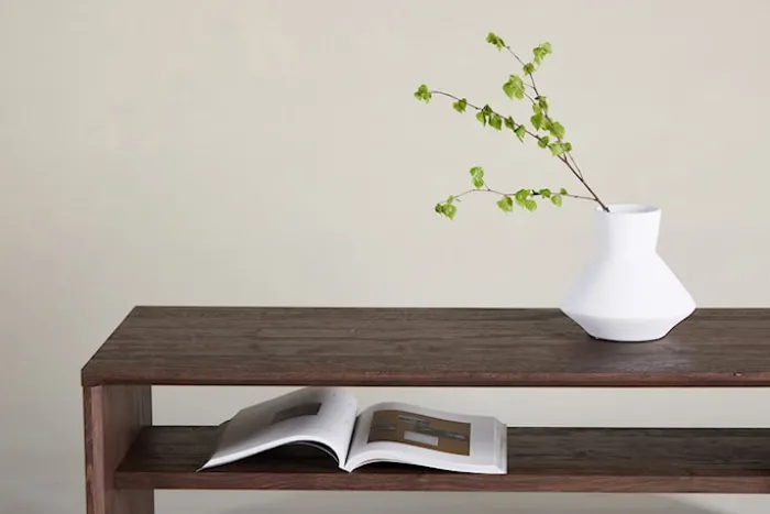 Stolik kawowy Lorren 100x50 cm mokka z półką