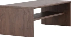 Stolik kawowy Lorren 100x50 cm mokka z półką