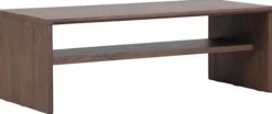 Stolik kawowy Lorren 100x50 cm mokka z półką