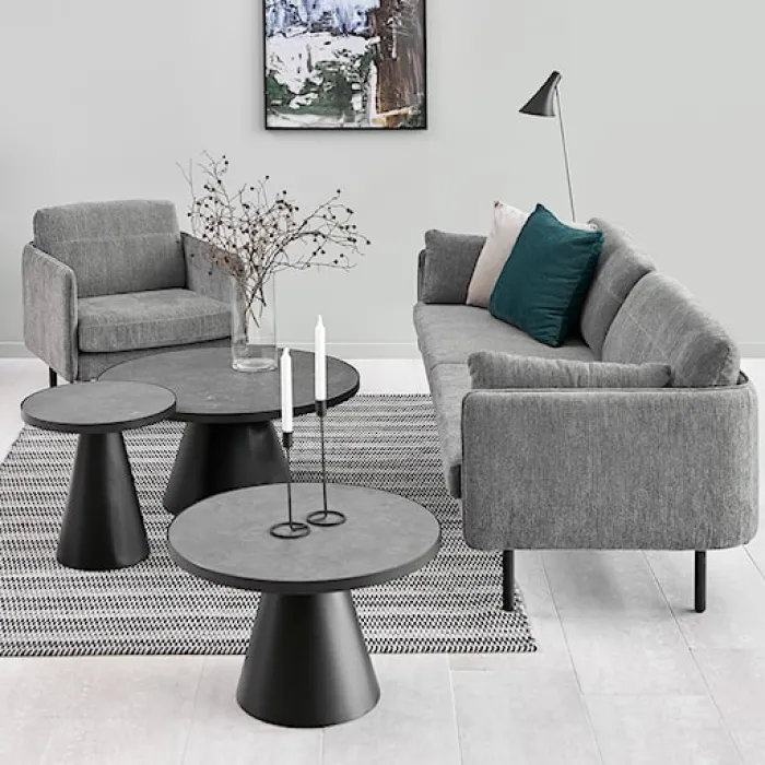 Stolik kawowy Merque ceramiczny retro średnica 66 cm