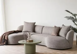 Stolik kawowy Nagano okrągły 80 cm zielony mat