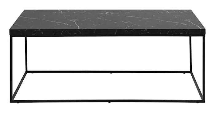 Stolik kawowy Pillys 110x55 cm cm czarny marmur