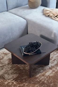 Stolik kawowy Qubeo kwadratowy 60 cm jesion prestige bronze