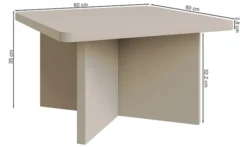 Stolik kawowy Qubeo kwadratowy 60 cm kaszmir