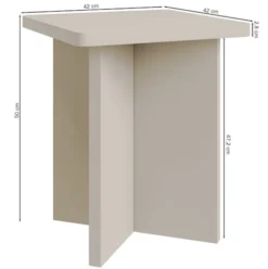 Stolik kawowy Qubeo kwadratowy 42 cm kaszmir