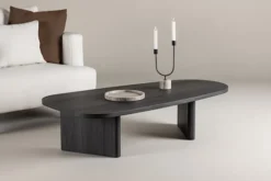 Stolik kawowy Ritony 65 x 130 cm dąb czarny