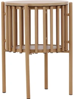 Stolik kawowy Rubbo okrągły 45 cm jasne drewno