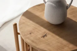 Stolik kawowy Rubbo okrągły 45 cm jasne drewno