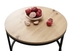 Stolik kawowy Sabello okrągły 60 cm dąb artisan