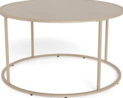 Stolik kawowy Seaford średnica 80 cm beżowy