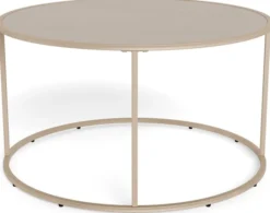 Stolik kawowy Seaford średnica 80 cm beżowy