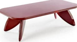 Stolik kawowy Soraya 120x60 cm bordowy lakierowany