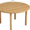Stolik kawowy Terizes okrągły 70 cm dąb naturalny