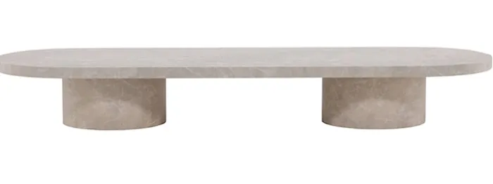 Stolik kawowy Tonenter 25x60x190cm jasny marmur
