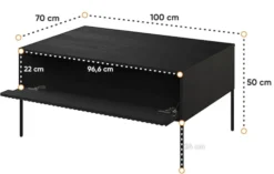Stolik kawowy Trend 100 cm Czarny