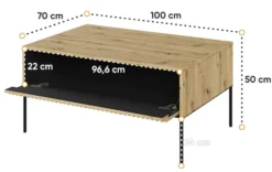 Stolik kawowy Trend 100 cm Dąb artisan