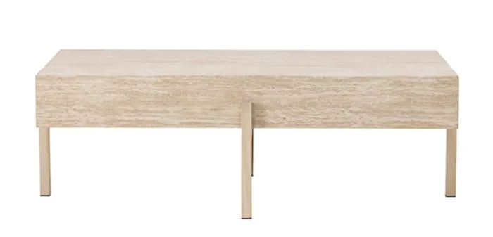 Stolik kawowy Vadholmen 126x82 cm bielony