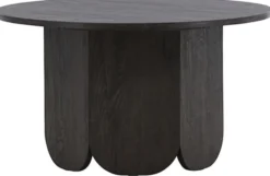 Stolik kawowy Veyla okrągły 80 cm dąb czarny