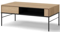 Stolik kawowy Visso z wnęką 110x60 cm dąb linearny
