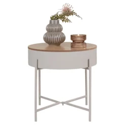 Stolik kawowy Winderhe 40 cm melamina na stalowej podstawie