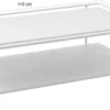 Stolik kawowy Yuba 55x110 cm z półką brązowy