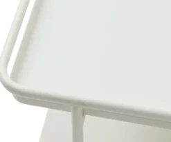 Stolik kawowy Yuba 75x75 cm z półką kremowy