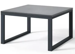 Stolik ogrodowy Dywilly 60x60 cm beton/ czarny stelaż