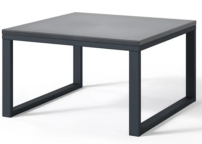 Stolik ogrodowy Dywilly 60x60 cm beton/ czarny stelaż
