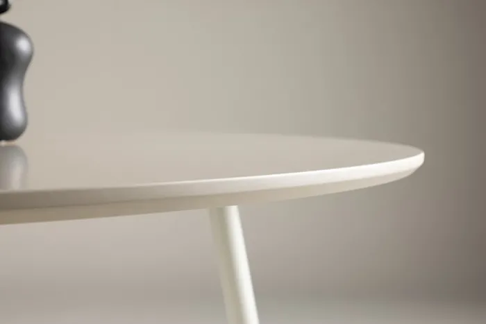 Stół Plaza okrągły blat średnica 120 cm beżowy