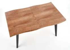 Stół rozkładany Diggory 120-180x80 cm dąb naturalny/czarny