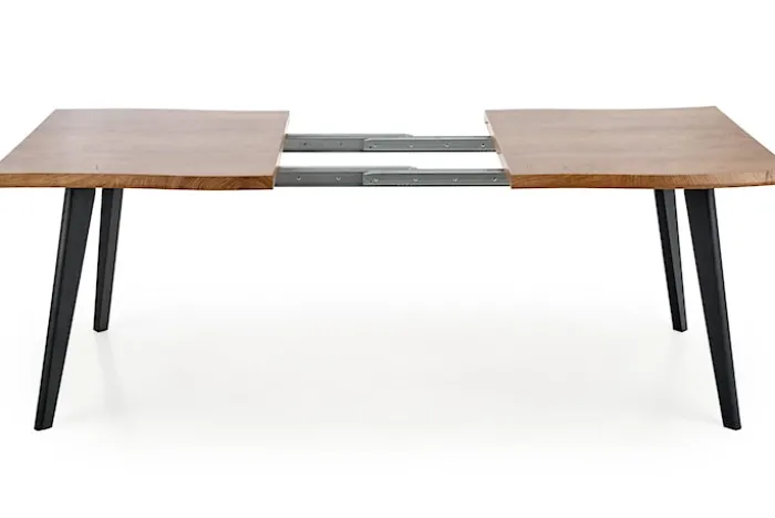 Stół rozkładany Diggory 120-180x80 cm dąb naturalny/czarny