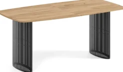 Stół rozkładany do jadalni Avenor 180-256 cm Dąb Craft z czarnymi nogami