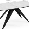 Stół rozkładany do jadalni Ferrory 180-218x90 cm Dąb Craft z nogami kaszmir