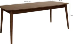 Stół rozkładany Elisma 180-219 cm orzech
