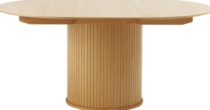 Stół rozkładany Gativel 120-167 cm lamele dąb naturalny