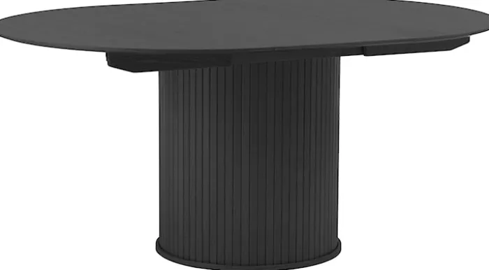 Stół rozkładany Gativel 120-167 cm lamele dąb czarny
