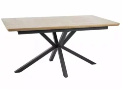 Stół rozkładany Logan 160(200)x90 dąb/ czarny mat