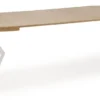 Stół rozkładany Obereler 100-250x100 cm dąb złoty/ biały