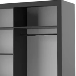 Szafa Arti 250 cm z trzema lustrami czarna