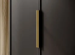 Szafa czterodrzwiowa Frame z dwoma drążkami 200 cm Czarna