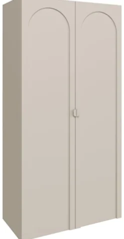 Szafa dwudrzwiowa Arkadia z frezowanym frontem 100 cm kaszmir