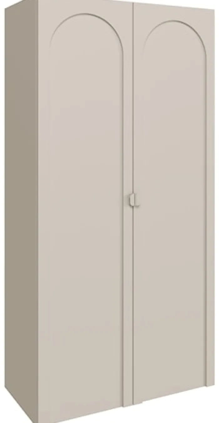 Szafa dwudrzwiowa Arkadia z frezowanym frontem 100 cm kaszmir