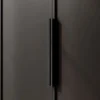Szafa dwudrzwiowa Frame z drążkiem i półkami 100 cm Czarna