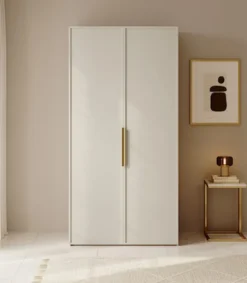 Szafa dwudrzwiowa Frame z drążkiem 100 cm Szary beż