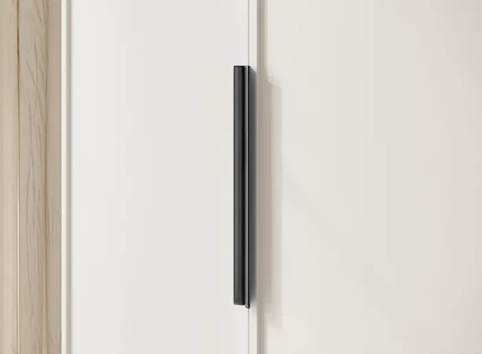 Szafa dwudrzwiowa Frame z drążkiem i półkami 100 cm Biała