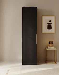Szafa jednodrzwiowa Frame z drążkiem 50 cm Czarna