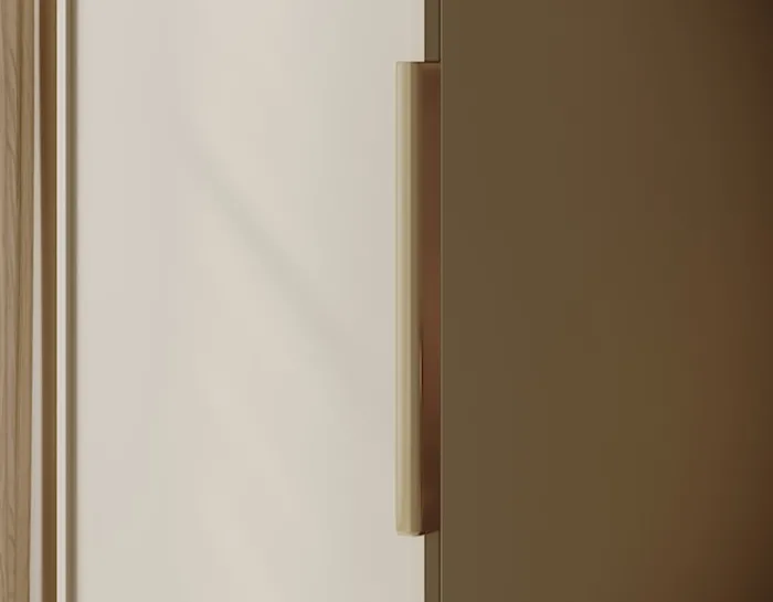 Szafa jednodrzwiowa Frame z drążkiem 50 cm Szary beż