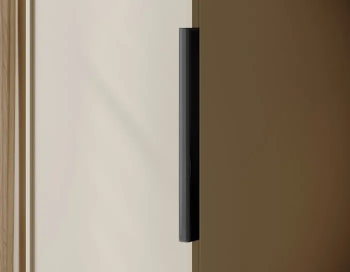 Szafa jednodrzwiowa Frame z drążkiem 50 cm Szary beż