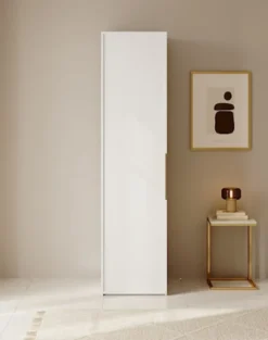 Szafa jednodrzwiowa Frame z drążkiem 50 cm Biała