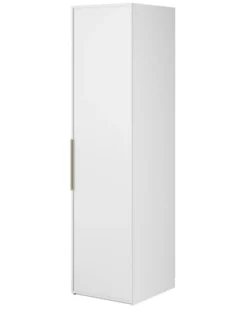 Szafa jednodrzwiowa Frame z drążkiem 50 cm Biała